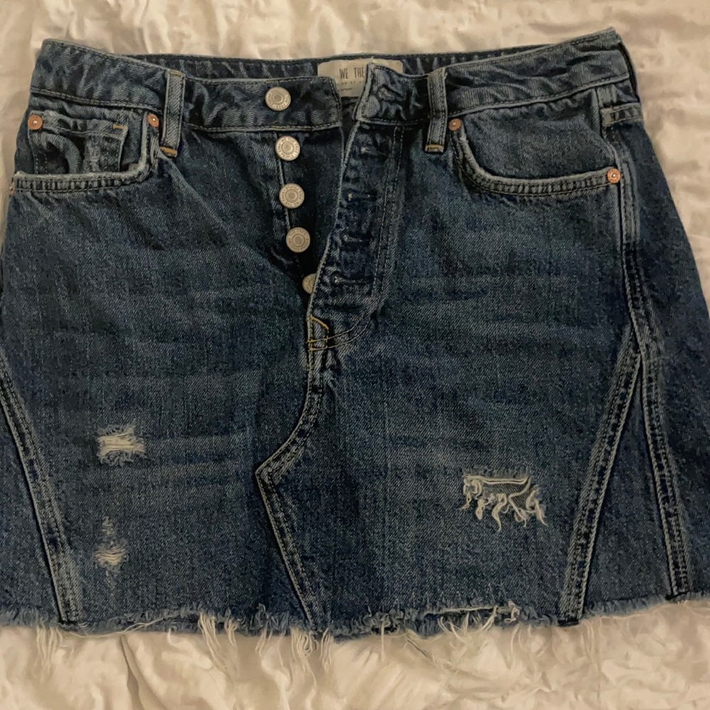 Free People denim skirt